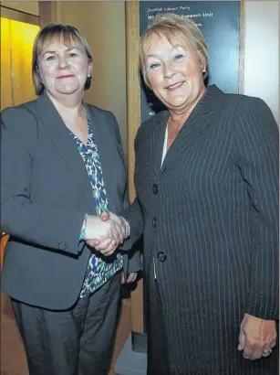  ?? Picture: Gordon Terris ?? TALKS: Quebec premier Pauline Marois met Scottish Labour leader Johann Lamont.