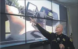  ?? John Walker Fresno Bee ?? FRESNO Police Chief Jerry Dyer talks about body camera video from officers involved in the shooting of Dylan Noble during a news conference in July.