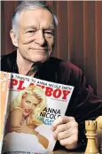  ??  ?? Living the dream: Hefner was renowned for being accompanie­d by an entourage of playmates, above right, at the Playboy Mansion in Beverly Hills