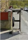  ??  ?? ●●Among the phone boxes under threat are, from the left, opposite 717 Rochdale Road on Broad Lane, at the junction of Shaw Road and Oldham Road, near 996 Edenfield Road and at the junction of Copenhagen Road and Entwisle Road