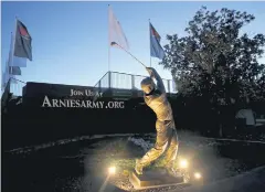  ?? AFP ?? A view of the Arnold Palmer statue at the Bay Hill Club & Lodge.