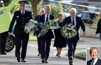  ?? ?? 1
2
1 Boris Johnson, o líder trabalhist­a e a ministra do Interior prestaram homenagem 2 David Amess tinha 69 anos