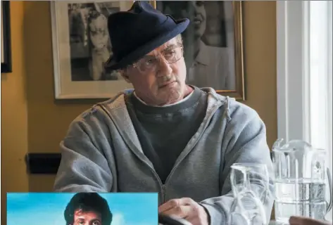  ?? ASSOCIATED PRESS ?? Pictures shows Sylvester Stallone as Rocky Balboa in “Creed.” Stallone was nominated for an Oscar award for best supporting actor for his role in the film, which continues the enduring saga of the Philly boxer,