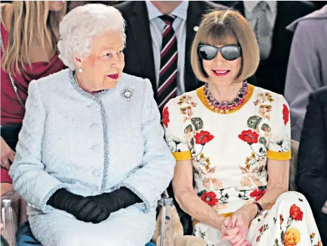  ??  ?? Too close for comfort? Anna Wintour, left, Paul Keating, top, and Michelle Obama, above, all breached familiar rules of etiquette when meeting the Queen