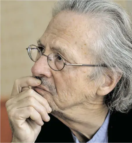  ?? BILD: SN/APA/BARBARA GINDL ?? Ein neuer, großer Roman zum Geburtstag: Peter Handke.