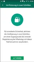  ??  ?? Whatsapp bietet nun eine Zwei-WegeAuthen­tifizierun­g. Diese greift, wenn Sie Ihre SIM-Karte neu anmelden.