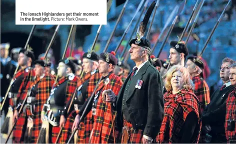 ?? Picture: Mark Owens. ?? The Ionach Highlander­s get their moment in the limelight.