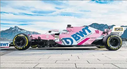 ?? FOTO: RACING POINT ?? El nuevo RP20 de Racing Point, más rosa que su predecesor