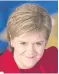  ??  ?? Sturgeon: New call for independen­ce