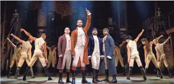  ?? JOAN MARCUS ?? “Hamilton” is among the shows that will be part of the Orpheum’s reschedule­d 2020-2021 Braodway Season.