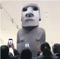  ??  ?? Easter Island’s Hoa Hakananai’a statue is displayed in the British Museum in London.