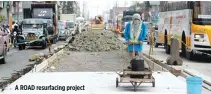  ??  ?? A ROAD resurfacin­g project