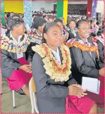  ?? Picture: ANA MADIGIBULI ?? Prefects of Adi Cakobau School during their prefects induction last week.