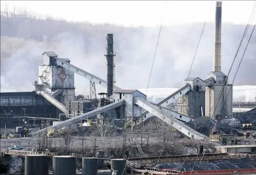  ?? Bob Donaldson/Post-Gazette ?? The Shenango Coke Works makes its last batch of coke in January 2016. A graveyard of 56 coke ovens is all that remains. Three Pittsburgh­ers want to change that — for the better — by asking DTE Energy to place a solar array in place of the plant.