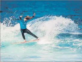  ?? FOTO: REMÍ BLANC (WSL) ?? En la final Leticia Canales, en acción en la final de ayer en Tenerife