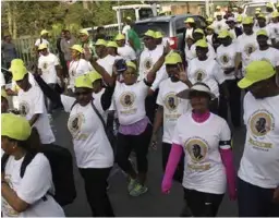  ??  ?? Hundreds of people gather for the Chief Albert Luthuli Legacy Walk and Half Marathon.