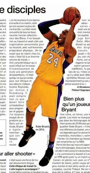  ?? J.Ocampo/AFP ?? Kobe Bryant, en 2016.