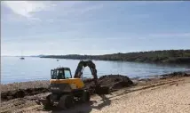  ?? (Photos Frank Muller et Sébastien Botella) ?? À Hyères comme ailleurs, les posidonies jouent leur rôle contre l’érosion. Certaines villes testent des dispositif­s innovants comme à Villeneuve-Loubet, où des bambous ont été installés pour lutter contre les coups de mer.