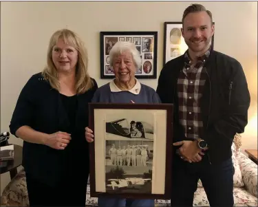  ??  ?? Mary Ellen Rodgers, center, poses with co-owners of Aperture Press LLC, Sharon Wells Wagner and Stephen Wagner. The family-owned and operated independen­t book publisher is located at the googleWork­s Center for the Arts in Reading is undertakin­g the project.