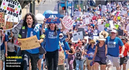  ?? ?? LOS ÁNGELES.
Activistas protestaro­n el fin de semana.