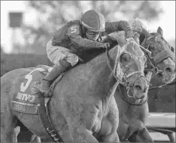 ?? BARBARA D. LIVINGSTON ?? Breeders’ Cup Juvenile winner Essential Quality will ship from Fair Grounds to Oaklawn for Saturday’s Southwest.
