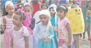  ?? Photo: Shahani Mala ?? (Top and bottom) St Agnes kindegarte­n students during their character parade yesterday.