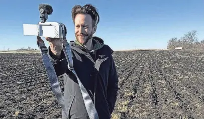  ?? PROVIDED BY DAVID COGEN ?? New York-based tech influencer David Cogen will try his hand at farming this season on 20 acres near Bondurant, Iowa.