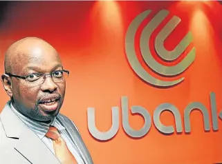  ?? /Sowetan ?? Inspired: CEO Luthando Vutula says Ubank has remained 100% controlled by a trust whose beneficiar­ies are black.