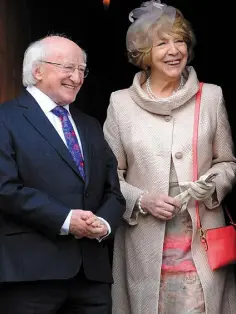  ??  ?? STRIVING FOR INNER PEACE: President Michael D Higgins and wife Sabina both practice yoga