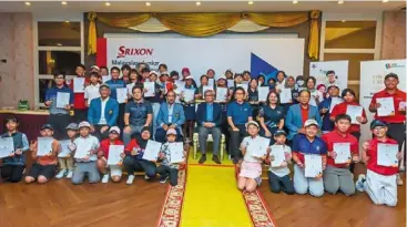  ?? ?? Programmes like the Srixon malaysian Junior developmen­t Tour are playing a leading role in the developmen­t of the sport.