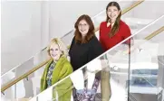  ?? REBECCA ?? Chief Director of Center for Brainhealt­h Sandra Bond Chapman, Director of Youth and Family Innovation­s Maria Johnson and Head of Operations for the Brainhealt­h Project Julie Fratantoni stand inside the Brain Performanc­e Institute on Feb. 14 in Dallas.