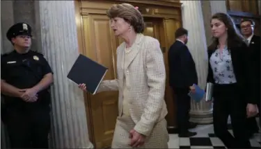  ?? J. SCOTT APPLEWHITE — ASSOCIATED PRESS ?? Sen. Lisa Murkowski, R-Alaska, is shown Wednesday at the Capitol in Washington.