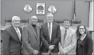  ?? Contribute­d ?? Calhoun City Council members George Crowley, from left, Ray Denmon, James F. Palmer, Al Edwards and Jackie Palazzolo.