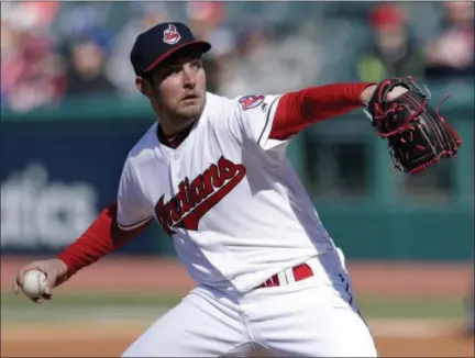  ?? TONY DEJAK — THE ASSOCIATED PRESS ?? Indians starting pitcher Trevor Bauer pitched eight innings against the Royals and gave up three hits. But one hit was Lucas Duda’s gamewinnin­g homer.