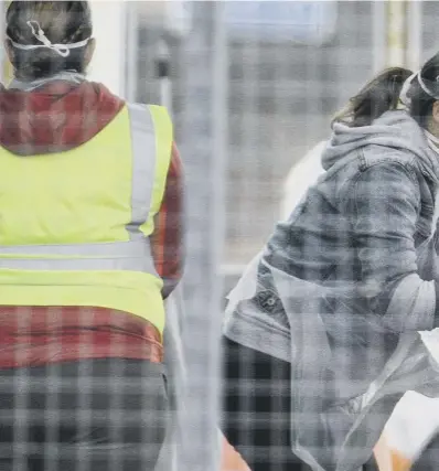  ??  ?? 0 A drive-through coronaviru­s test centre opens at Glasgow Airport’s long-stay car park yesterday.