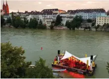  ??  ?? ON THE WATERFRONT: In summer, free music festivals are held in Basel from a floating stage on the Rhine river.