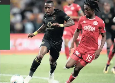  ??  ?? GEORGE Maluleka of Kaizer Chiefs, left, is one of many players whose contracts end on Tuesday, the league’s original conclusion date, before the season was halted by the coronaviru­s. Maluleka has pledged his future to title rivals Mamelodi Sundowns.
|
