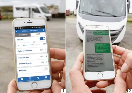  ??  ?? 1. Les fonctions vitales du chauffage peuvent être commandées à distance pour le plus grand confort de l’utilisateu­r.
2. L’échange de SMS permet de vérifier que les consignes de commande sont respectées mais aussi de prévenir en cas de...