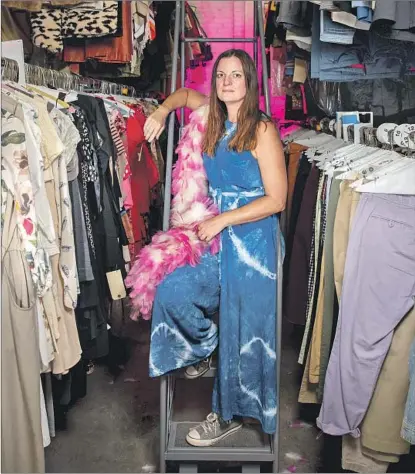  ?? Jay L. Clendenin Los Angeles Times ?? WHILE commercial­s have led Hollywood’s filming rebound, wardrobe stylist Lindsey Clough says safety protocols can suffer.