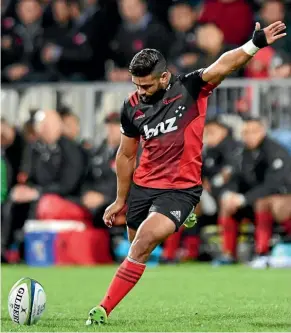  ?? GETTY IMAGES ?? First five-eighth Richie Mo’unga has overcome a jaw injury and is available for the Crusaders’ game against the Rebels on Friday night.