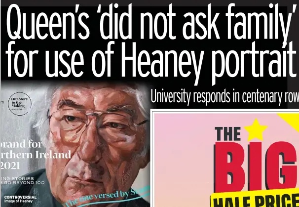 ??  ?? CONTROVERS­IAL Image of Heaney