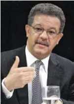  ??  ?? Leonel Fernández, presidente del PLD.