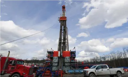  ?? Photograph: Keith Srakocic/AP ?? A shale gas well drilling site in St Mary’s, Pennsylvan­ia, where fracking has become an issue in the US presidenti­al election.