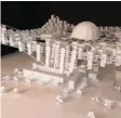  ?? Foto: Christian Rapp ?? So sieht das Modell der „fliegenden Stadt“aus, das mit dem Schinkel-preis ausgezeich­net wurde.