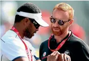  ?? GETTY IMAGES ?? Former Fiji Sevens coach Ben Ryan, right, was approached by investors willing to back a Fiji-based Super Rugby side.