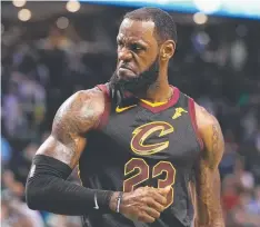 ?? Picture: MADDIE MEYER/GETTY ?? TITLE TEST: LeBron James’s best may not be enough to carry his Cleveland Cavaliers past Golden State.