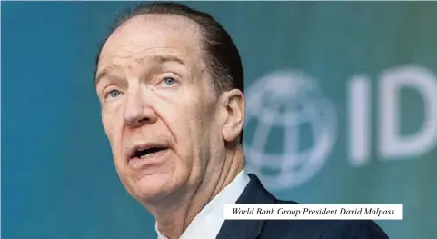  ?? ?? World Bank Group President David Malpass