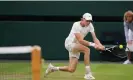  ?? Photograph: Alberto Pezzali/AP ?? Jannik Sinner did not wilt but could fare no better than taking the third set to a tiebreak.