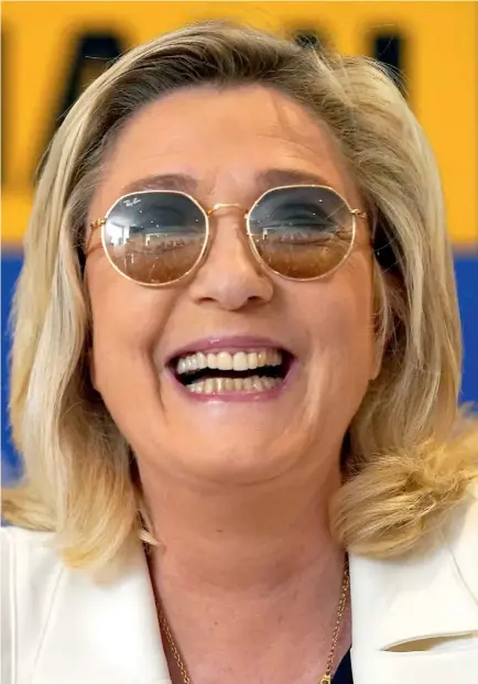  ?? FOTO AP ?? Marine Le Pen ha 52 anni ed è la leader del Rassemblem­ent National, partito della destra francese