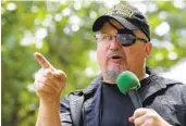  ?? SUSAN WALSH AP ?? Oath Keepers founder Stewart Rhodes is charged with seditious conspiracy in the Capitol attack.